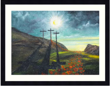 Load image into Gallery viewer, Shared Sacrifice - Easter - Christian - Cross - Poppies - Red anemones - Crucifixion