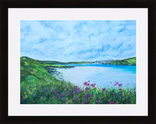 Load image into Gallery viewer, Padstow - Camel Estuary - Rock - High Quality Giclée print - Polzeath to Padstow  - Cornwall - Red Valerian - Coastal flowers