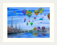 Load image into Gallery viewer, Bristol City Docks - Cranes - M Shed - Balloons - Hot Air Balloons - High Quality Giclée Prints - Bristol - Balloons (Copy)