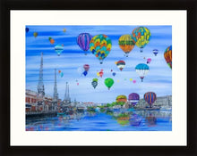 Load image into Gallery viewer, Bristol City Docks - Cranes - M Shed - Balloons - Hot Air Balloons - High Quality Giclée Prints - Bristol - Balloons (Copy)