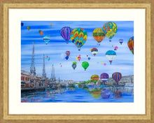 Load image into Gallery viewer, Bristol City Docks - Cranes - M Shed - Balloons - Hot Air Balloons - High Quality Giclée Prints - Bristol - Balloons (Copy)