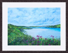 Load image into Gallery viewer, Padstow - Camel Estuary - Rock - High Quality Giclée print - Polzeath to Padstow  - Cornwall - Red Valerian - Coastal flowers