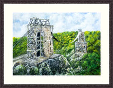 Load image into Gallery viewer, Bristol Suspension Bridge - under construction - Clifton Suspension Bridge - Brunel - historical - High Quality Giclée Prints - Brunel - Bristol (Copy)