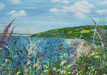 Load image into Gallery viewer, Carbis Bay - High Quality Giclée print - St.Ives - Cornwall - Agapanthus - Coastal flowers