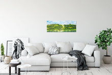 Load image into Gallery viewer, Kelston Roundhill,  Freezing Hill, Lansdown, The Caterpillar, Bath, Bristol, Original Acrylic Painting on  Deep Block Canvas 36" x 14"