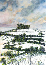 Load image into Gallery viewer, Original Painting, Kelston Roundhill,  Kelston Tump,  Winter, Snow, Bath