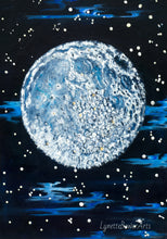 Load image into Gallery viewer, Blue Moon , Near side of the Moon, Giclee Print