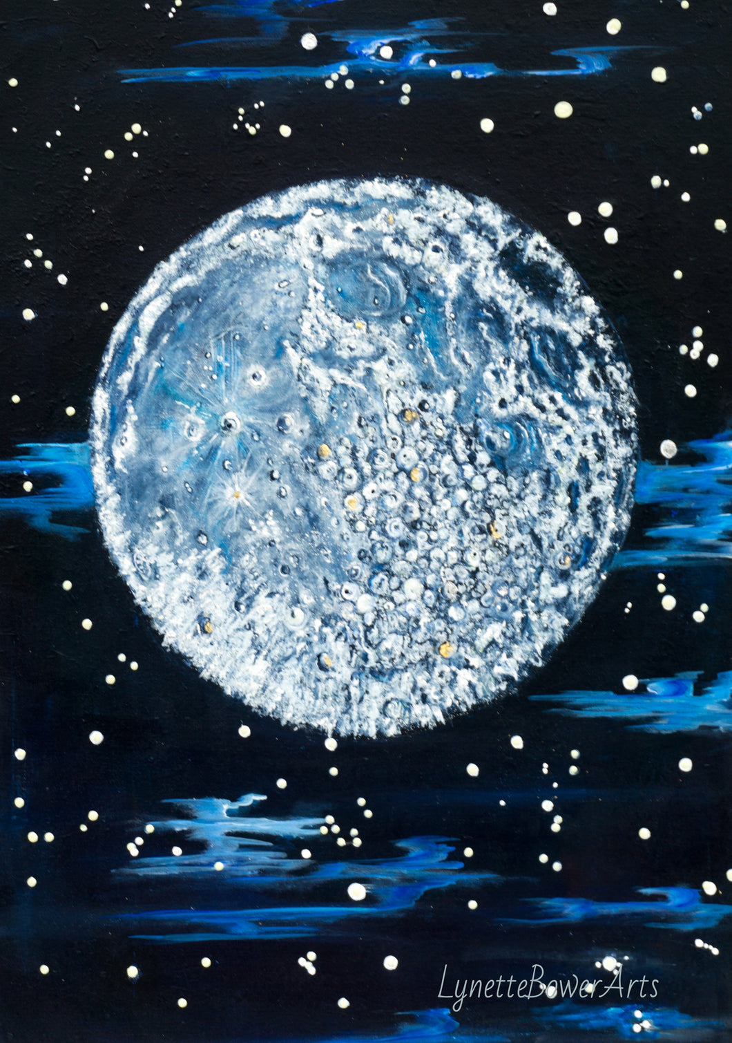 Blue Moon , Near side of the Moon, Giclee Print