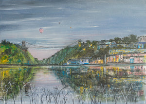 Clifton Suspension Bridge, Original Acrylic Painting on Deep Edged Canvas