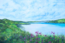 Load image into Gallery viewer, Padstow - Camel Estuary - Rock - High Quality Giclée print - Polzeath to Padstow  - Cornwall - Red Valerian - Coastal flowers