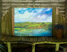 Load image into Gallery viewer, Kelston Roundhill from Saltford - Original Oil Painting on Deep Edge Canvas Board