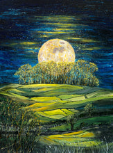 Load image into Gallery viewer, Moonlit Kelston Roundhill  - High Quality Giclée Prints- Moonlight - Bath - Moon