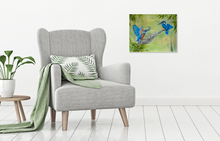 Load image into Gallery viewer, Kingfisher  Painting, Original Acrylic Painting on  Canvas, Kingfisher, Kingfishers, willow