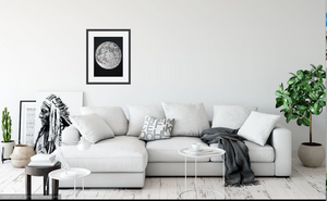 Moon , Near side of the Moon, Giclee Print