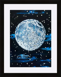 Blue Moon , Near side of the Moon, Giclee Print