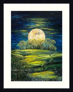 Moonlit Kelston Roundhill  - High Quality Giclée Prints- Moonlight - Bath - Moon