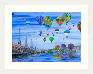 Bristol City Docks - Cranes - M Shed - Balloons - Hot Air Balloons - High Quality Giclée Prints - Bristol - Balloons (Copy)