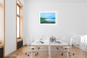 Padstow - Camel Estuary - Rock - High Quality Giclée print - Polzeath to Padstow  - Cornwall - Red Valerian - Coastal flowers