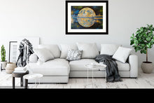 Load image into Gallery viewer, Gleaming  Moon, Original Painting, Acrylic with Gold and Silver Leaf