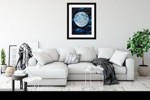 Blue Moon , Near side of the Moon, Giclee Print