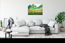 Load image into Gallery viewer, Original Painting -Golden Achillea-Sunflower Meadow-Hot Garden Border-Hedge Parsley-Yellow-Orange-Fiery