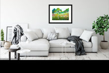 Load image into Gallery viewer, Original Painting -Golden Achillea-Sunflower Meadow-Hot Garden Border-Hedge Parsley-Yellow-Orange-Fiery