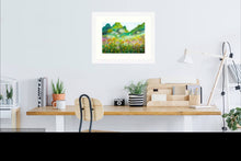 Load image into Gallery viewer, Original Painting -Golden Achillea-Sunflower Meadow-Hot Garden Border-Hedge Parsley-Yellow-Orange-Fiery