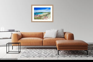 Constantine Bay - High Quality Giclée print - Padstow Beach - - Cornwall - Red Valerian - Coastal flowers (Copy)