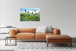 Canada Geese - Flying - High Quality Giclée Prints