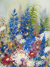 Load image into Gallery viewer, Camassia - Original Oil Painting and High Quality Giclée Prints - Camassia - Summer - alliums - foxgloves