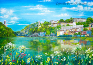 Bristol Suspension Bridge Colourful - Clifton Suspension Bridge - High Quality Giclée Prints - Brunel - Bristol