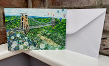 Load image into Gallery viewer, A5 Quality Greetings Cards-Original Paintings - Mothers Day-Mothering Sunday-Easter-Bristol Suspension Bridge-Flowers