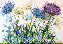 Load image into Gallery viewer, A5 Quality Greetings Cards-Original Paintings - Kelston Roundhill-Agapanthus and Alliums-Bumble Bees-Monarch Butterflies-Seedheads