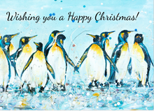 Load image into Gallery viewer, Christmas Cards, Quality Christmas Cards, Penguins, Merry Christmas, Kelston Roundhill, Original Art