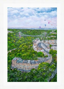 Giclée Print,Clifton Suspension Bridge, Bristol, Bridge, Brunel Suspension Bridge, Original Art, Balloons