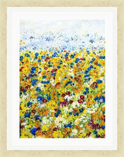 Load image into Gallery viewer, Hot Summer Meadow, Original Painting,High Quality Giclée Prints, Sunflowers, Daisies, Original Art, Cornflowers, Summer Flowers, Marigolds, Garden Border, Orange