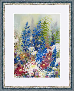 Camassia - Original Oil Painting and High Quality Giclée Prints - Camassia - Summer - alliums - foxgloves