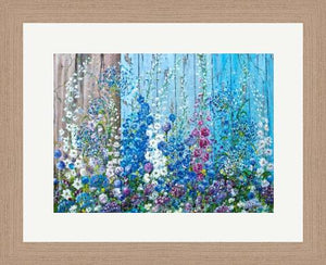 Delphiniums and Agapanthus - High Quality Giclée Prints