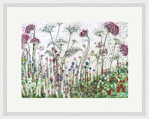 Red Agapanthus and Alliums - High Quality Giclée Prints