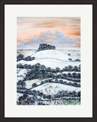 Kelston Roundhill Winter - High Quality Giclée Prints