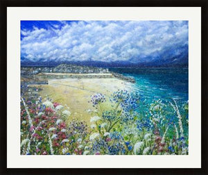 St Ives - High Quality Giclée print - St.Ives - Cornwall - Agapanthus - Coastal flowers