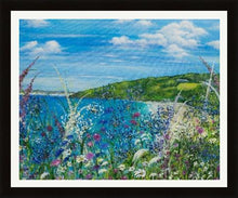 Load image into Gallery viewer, Carbis Bay - High Quality Giclée print - St.Ives - Cornwall - Agapanthus - Coastal flowers