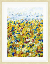 Load image into Gallery viewer, Hot Summer Meadow, Original Painting,High Quality Giclée Prints, Sunflowers, Daisies, Original Art, Cornflowers, Summer Flowers, Marigolds, Garden Border, Orange