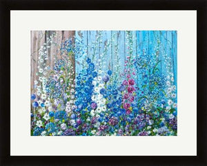 Delphiniums and Agapanthus - High Quality Giclée Prints