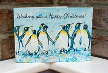 Load image into Gallery viewer, Christmas Cards, Quality Christmas Cards, Penguins, Merry Christmas, Kelston Roundhill, Original Art