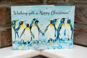 Christmas Cards, Quality Christmas Cards, Penguins, Merry Christmas, Kelston Roundhill, Original Art