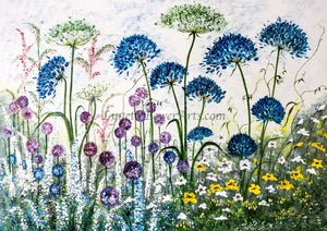 Agapanthus and Alliums - High Quality Giclée Prints