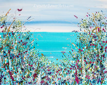 Load image into Gallery viewer, Turquoise Seaside - Original Acrylic Painting on Canvas Board