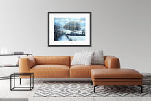 Load image into Gallery viewer, Kelston Roundhill Approach  - High Quality Giclée Prints - Winter Scene - Bath - Kelston - Snow