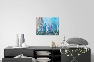 Delphiniums and Agapanthus - High Quality Giclée Prints